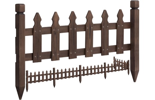 Wood picket garden - garden, fence