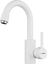 GRIFEMA Mixer Tap – White Finish, 360° Swivel, Hot & Cold, DIY Friendly