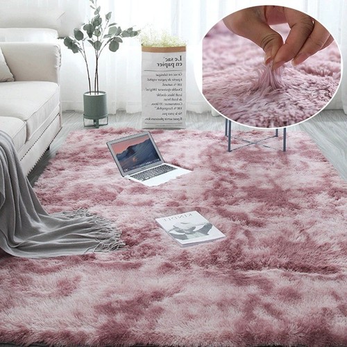 Fluffy rug gray - rug,