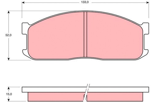 Front brake pad set - set, disc