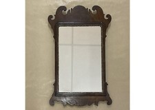 Antique Victorian Mahogany And Giltwood Pier Glass Wall  Mirror C1890