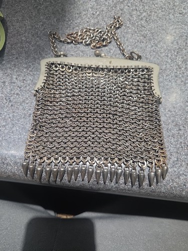 Vintage metal mesh small purse - vintage,