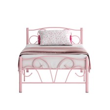 3ft Single Bed Solid Metal Beds Frame + Full Foam Mattress For Kids Adults New