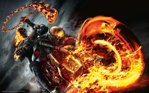 Ghost rider flame bike - ghost,