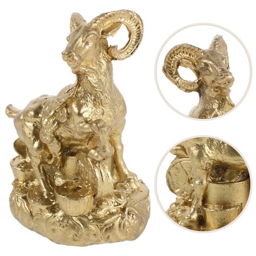 Miniature brass goat - goat, statue