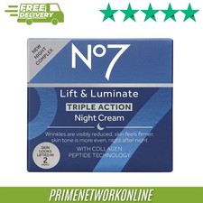 No7 Lift & Luminate TRIPLE ACTION Night Cream - 50ml 100% ORIGINAL ⭐⭐⭐⭐⭐