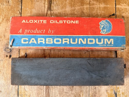 Vintage aloxite honing stone - honing,