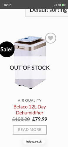 Belaco 12l day - 12l/day, dehumidifier