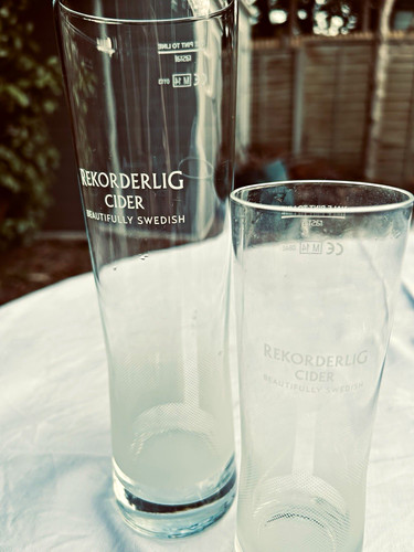 Rekorderlig cider pint glasses - rekorderlig,