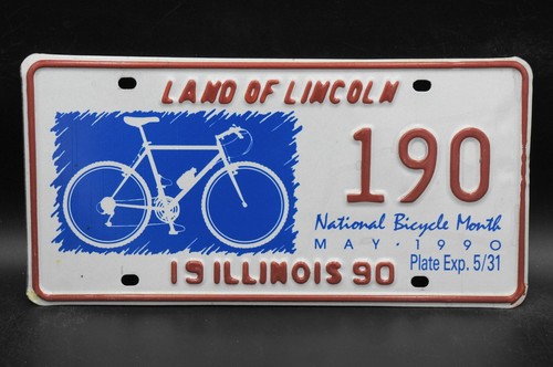1990 illinois license plate - license,