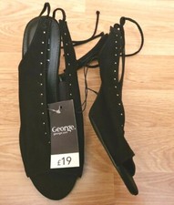 BNWT GEORGE GORGEOUS  PEEP TOE HEELS SHOES SIZE UK 5 EUR 38