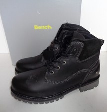 BENCH Mens Black Leather Boots