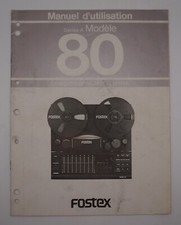 Fostex A 80 reel to reel owners Manual Original ( Italian Ver. ) NOT ENGLISH