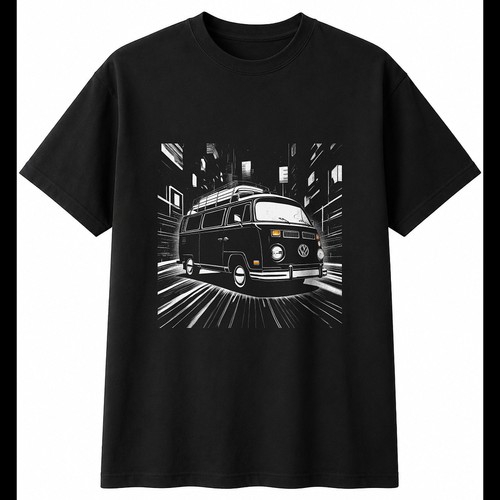 Charcoal camper van glowing - charcoal,