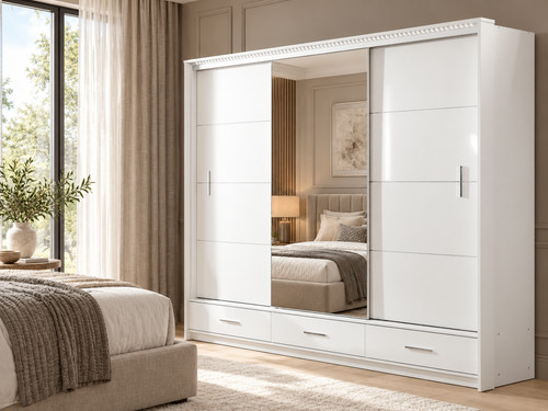 White gloss sliding door - white,