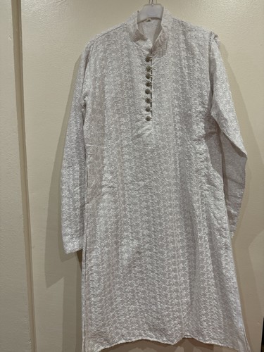 Men white embroidered - white,