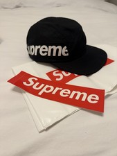 Black Supreme 5 Panel Cap 2018