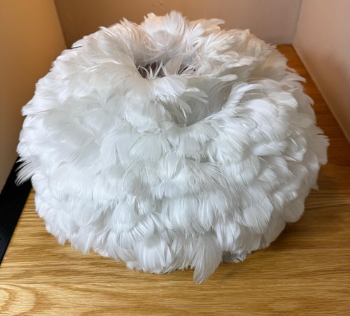 Luxury white real feather - real,