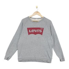 Levis Sweatshirt Mens Size M Batwing Logo Grey Slim Fit