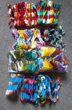 EMBROIDERY THREAD/HUGE LOT/200 +SKEINS / VARIOUS COLOURS /RED HEART/ SOLEDI ETC