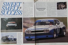 Original CSC 1990 mag article: Cosworth FORD CAPRI 3.4 V6 Mk1 Group 2 race car