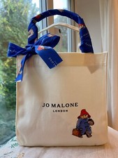 Jo Malone Cute Bear Square Tote Bag with Silk Scarf Handle