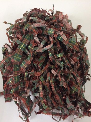 Shredded tartan tissue paper - shredded,