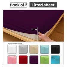 (Pack of 2) Fitted Sheet Bed