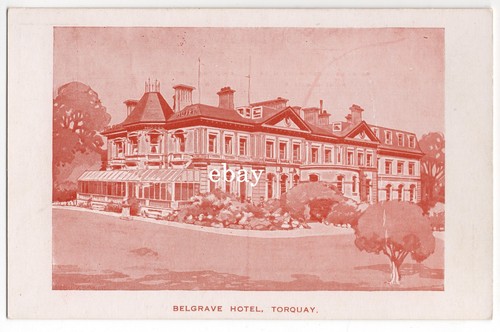 Old postcard belgrave hotel - postcard,