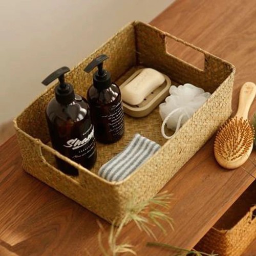 Natural woven seagrass storage - woven,