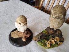 Teviotdale Owl Figurine. Signed, Edlmann. 1991. 9cm & 16cm Tall. Good Condition.