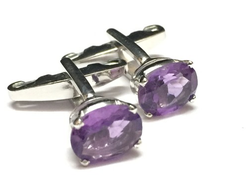 Sterling silver amethyst - silver,