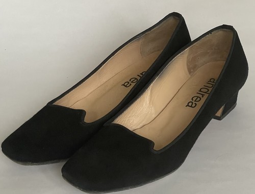 Andrea black suede - suede, heel