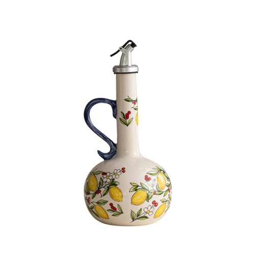 Ceramic condiment bottle - ceramic, olive