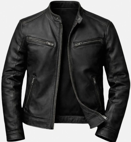 Men black motorcycle - men's,