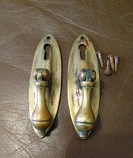 Pair Vintage Brass Teardrop