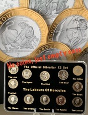 2020 Gibraltar £2 Coin Hercules Empty Display Case + Stand (NO COINS) X 10 Cases