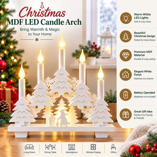 Wooden christmas candle bridge - christmas,