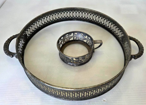 Antique silver plated - silver, server