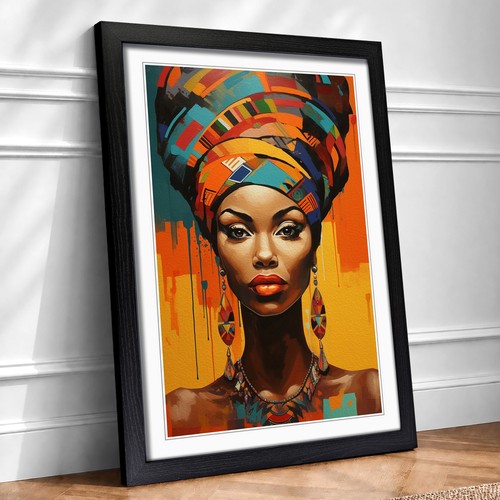 African woman modern framed - african,