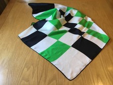 STRIKING FRENCH VINTAGE 1960s SILK SCARF.  VGC.  26 x 26 INCHES.   #