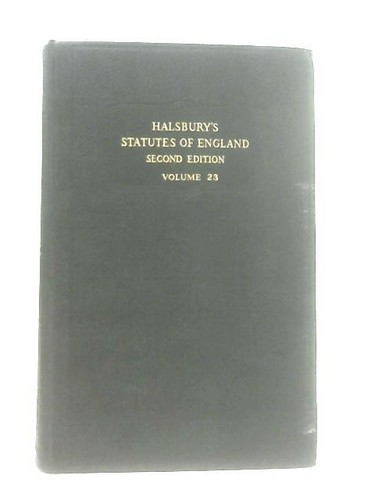 Halsbury statutes england - of,
