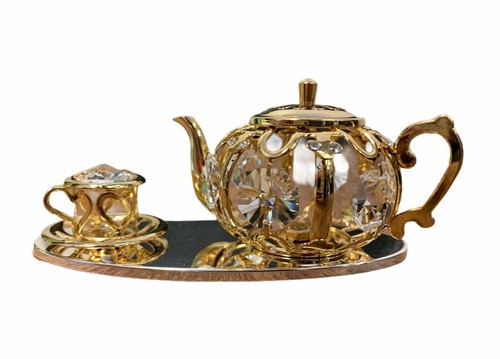 Gold plated with swarovski - with,