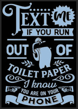 Funny Metal Bathroom Sign Text