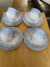 Royal Albert Rainbow ( Blue ) 4 Tea / Coffee Trios 1st Quality