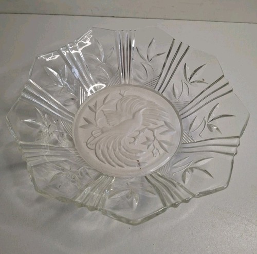 Clear cut glass bowl - glass, of