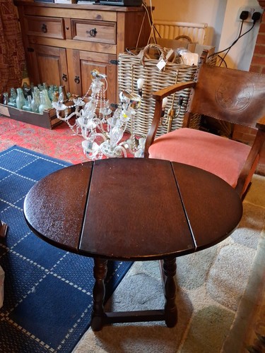 Vintage drop leaf - leaf, coffee