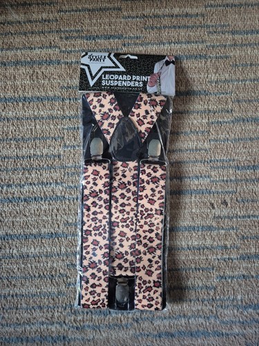 Bnwt leopard print suspenders - leopard,