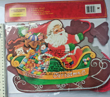 Vintage Santa on Sleigh &