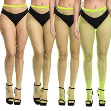 Womens Coloured Fishnet Dance Tights - Micro Wide Whale Fish Party Nets UK 6-16